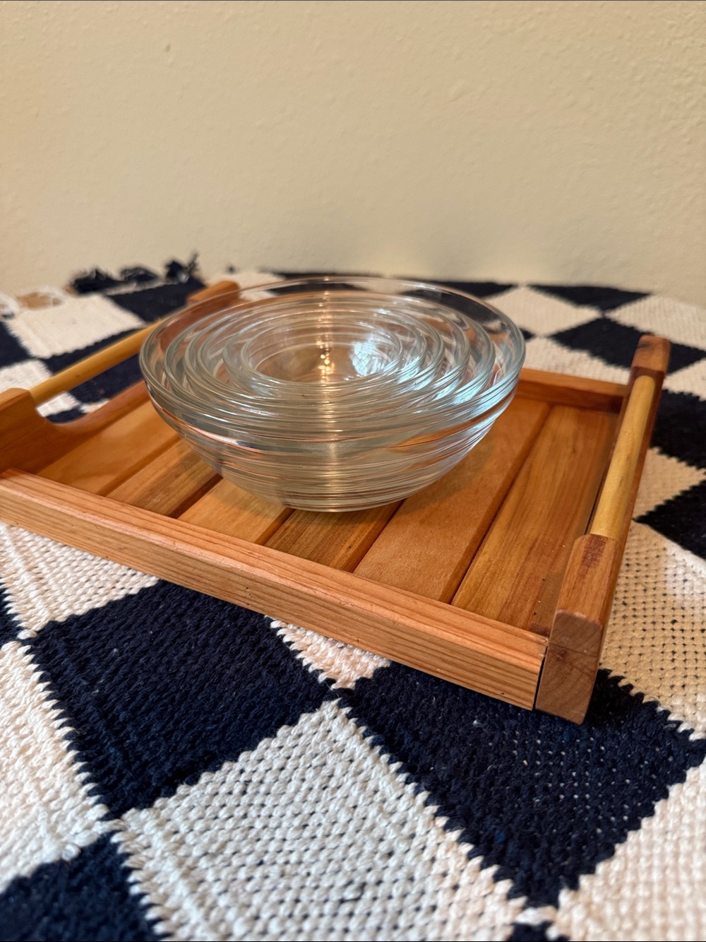 Clear Glass Mixing Bowl - Durable Glass Kitchen Bowl